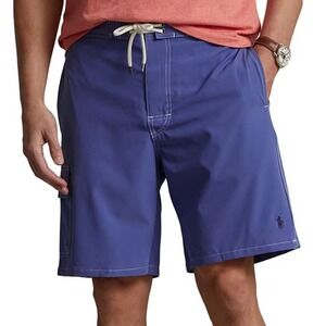 Polo Ralph Lauren Mens Blue Cargo Swim Trunks Board Shorts XL Pony Logo